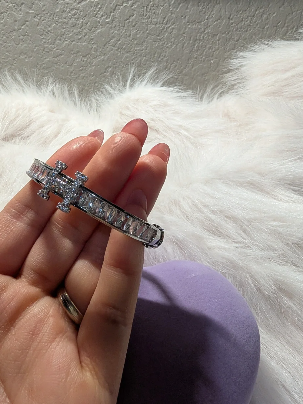 Elegant Silver-Tone Crystal 